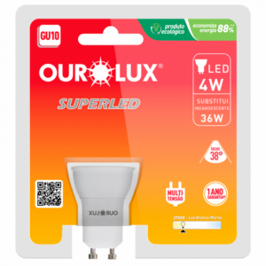 Lâmpada de LED Dicroica MR16 7W Bivolt 38° Branco GU10 Opus