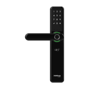 Fechadura Smart de Embutir Com Maçaneta IFR7000 Preta Intelb