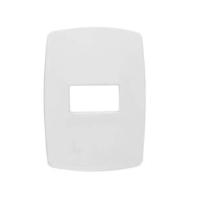 Placa 4x2 1 Posto Radial Perola Branca