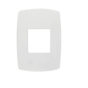 Placa 4x2 2 Postos Juntos Radial Perola Branca