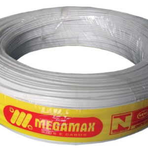 Cabo Paralelo 2x0,5mm Branco 100 Metros - Megamax