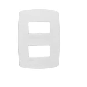 Placa 4x2 2 Postos Separados Radial Perola Branca