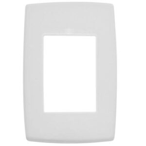 Placa 4x2 3 Postos Radial Perola Branca