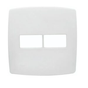 Placa 4x4 1+1 Posto Radial Perola Branca