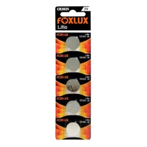 Bateria Lithium 3V CR2025 Com 5 - Foxlux