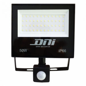 Refletor de LED Com Sensor 50W Bivolt 6036 Preto - DNI
