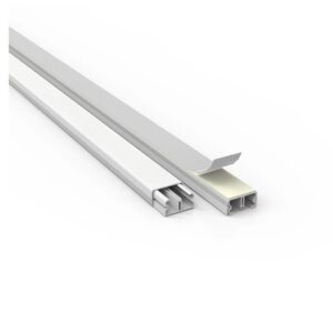 Canaleta Lisa 20x10mm 2 Metros Branca Com Fita - Alumbra
