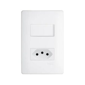 Conjunto 4x2 Interruptor Simples 16a Tomada 20a 2101 Habitat