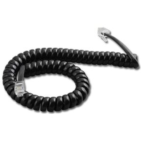 Cabo Espiral Com 2 Plugs Americano Preto