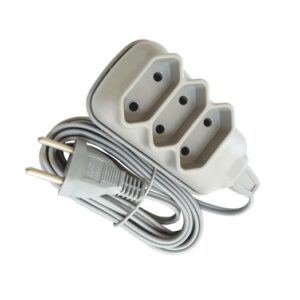 Extensão Light Par 2x0,75mm 3 Tomadas 5Mts - Fernik