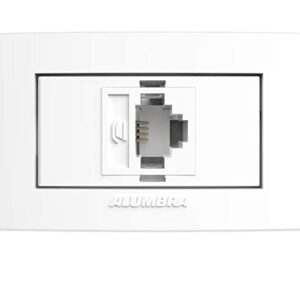 Conjunto Tomada RJ11 Branca 85121 - Alumbra Movel Pro