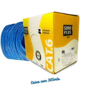 Cabo Lan 4Px24 Homologado Cat6 CMX 305Mts Azul Furukawa Soho
