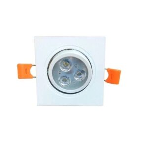 Spot de LED Embutir Quadrado Branco 1W Amarelo - Ecolume