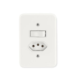 Placa 4x2 1 Tecla 1 Tomada - Radial Pollar