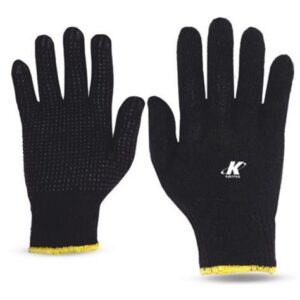 Luva Tricotada Malha Pigmentada Preta - Kalipso