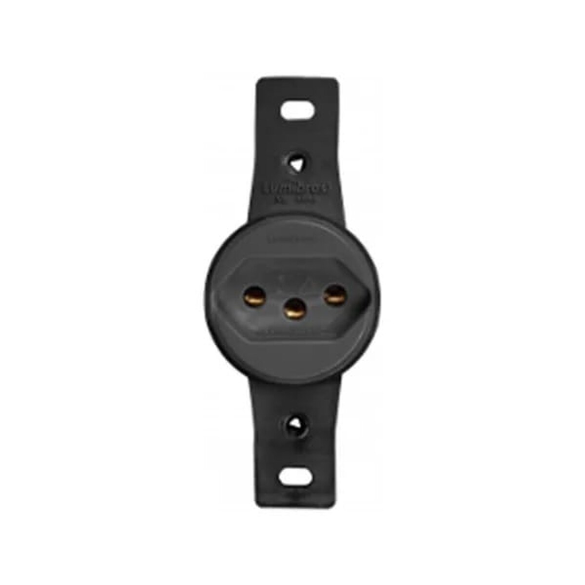 Tomada Com Haste 2p+t 10a Preta - 5511pr Perlex