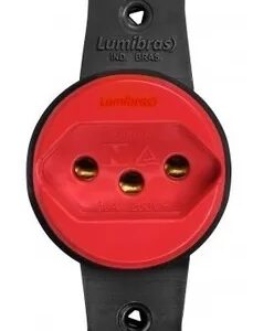 Tomada Com Haste 2p+t 10a Vermelha - 6013.6 Lumibras