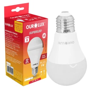 Lâmpada de LED Bulbo 9W 6500K 12V - Ourolux