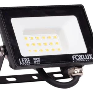Refletor de LED 20W 3000K Bivolt Preto - Foxlux
