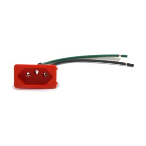 Tomada Para Painel 10A Vermelho Com Rabicho - Building