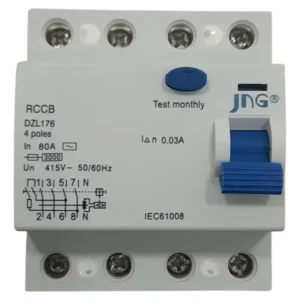 Interruptor de Fuga Classe AC 4P 80A 30mA - JNG