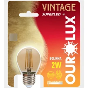 Lâmpada LED Vintage Bolinha G45 2W 2400K Bivolt - Ourolux
