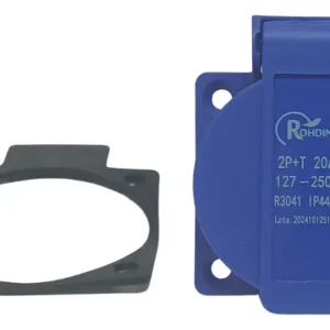 Tomada Embutir 2P+T 20A 220V Azul R3041 - Rohdina