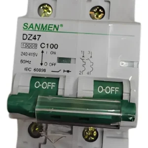 Disjuntor Bipolar 100A Curva C 10kA - Sanmen