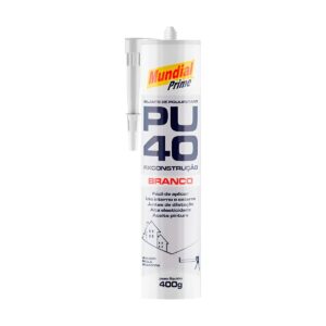 Adesivo Silicone Selante Poliur 400g Branco - Mundial Prime