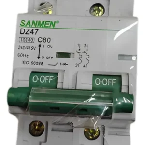 Disjuntor Bipolar 80A Curva C 10kA - Sanmen