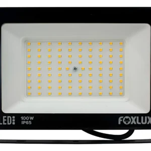 Refletor de LED 100W 3000K Bivolt Preto - Foxlux