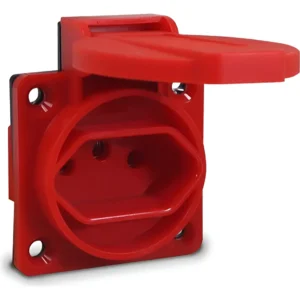 Tomada Embutir 2P+T 20A 220V Vermelho R3042 - Rohdina