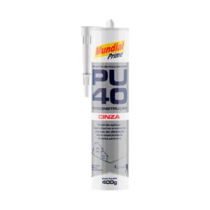 Adesivo Silicone Selante Poliur 400g Cinza - Mundial Prime