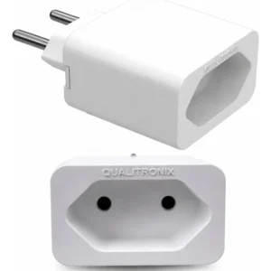 Plug Protetor de Surto 2 Pinos 10A Branco QPP01B Qualitronix