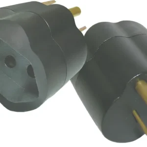 Plug Adaptador Reverso 2P+T 15A Preto 1223 - Ilumi