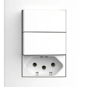 2 Interruptor Simples 1 Tomada 10A 4254 - Alumbra