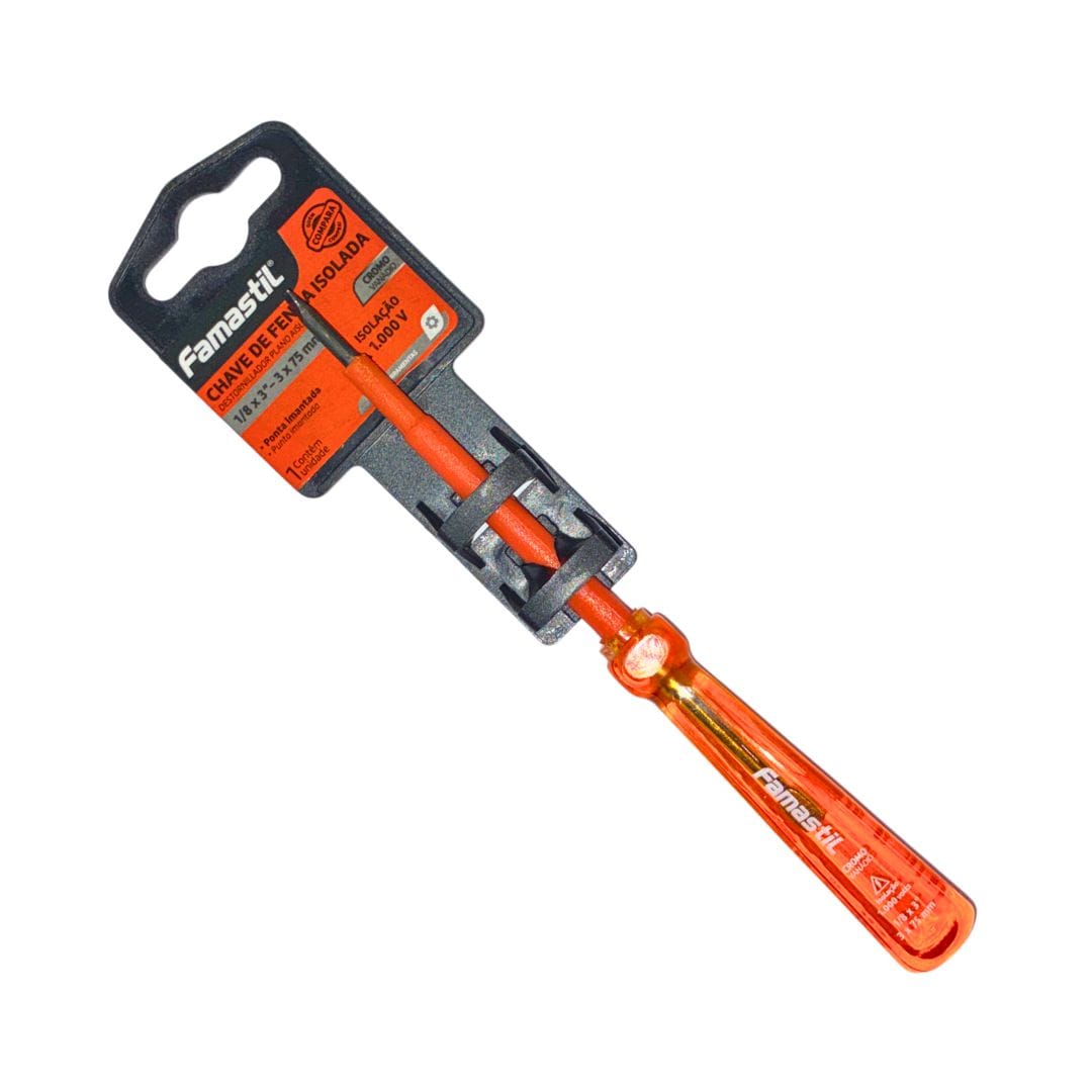 Chave de Fenda Isolada 1000V 1/8x3 - Famastil