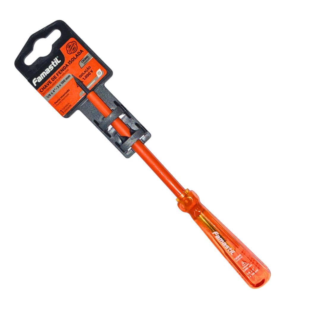 Chave de Fenda Isolada 1000V 1/8x4 - Famastil