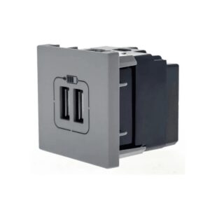 Modulo Tomada 2 USB Cinza 615089CZ - Pial Plus+