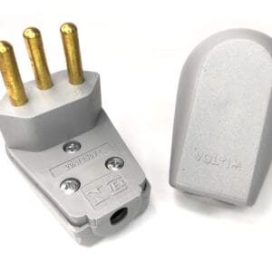 Plug Macho 2P+T 20A Cinza V98 - Voltim
