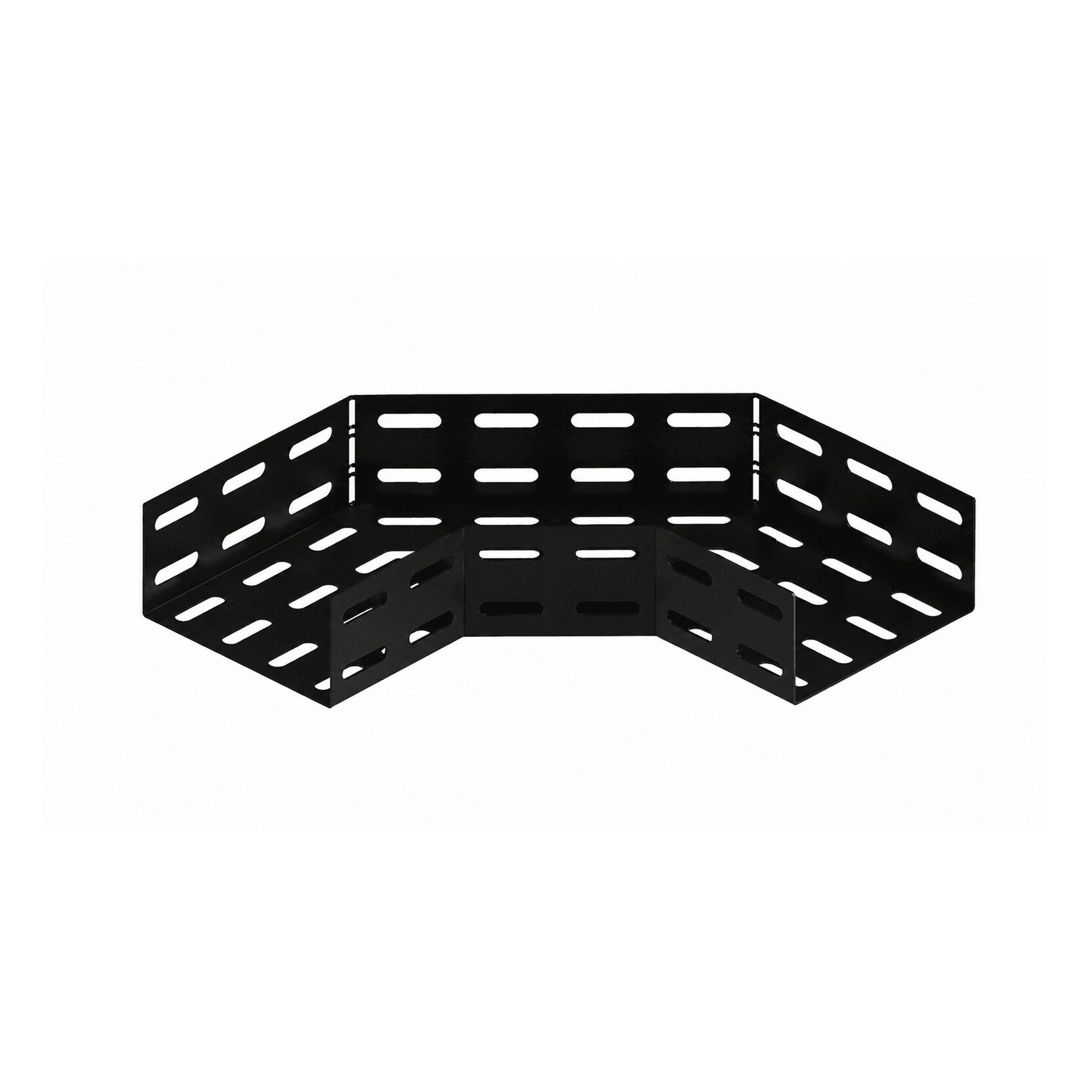 Curva Horizontal Perfurada 90° 100x100mm Preta